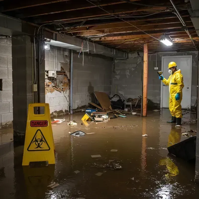 Flooded Basement Electrical Hazard in Grayson, KY Property