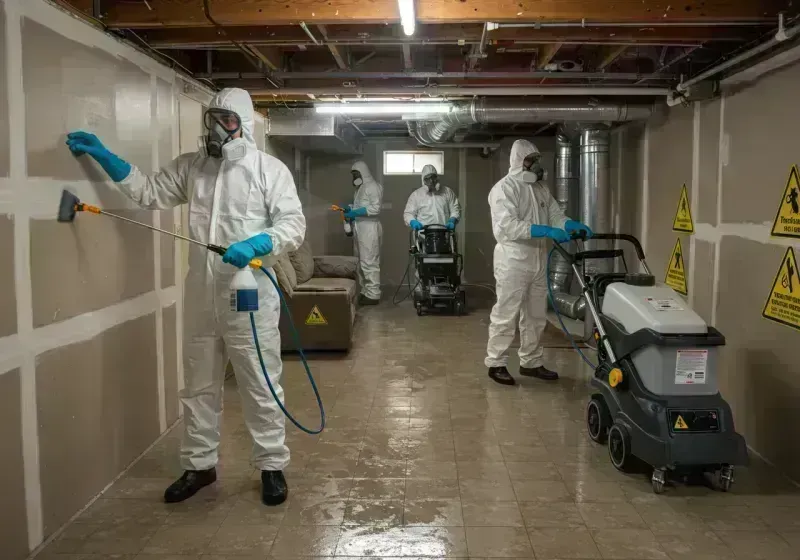 Basement Moisture Removal and Structural Drying process in Grayson, KY